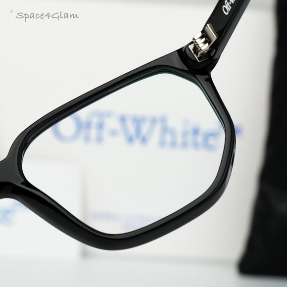 Off-White Women Eyeglasses Black Square OERJ039 STYLE 39 1000 NEW AUTHENTIC - Picture 7 of 8